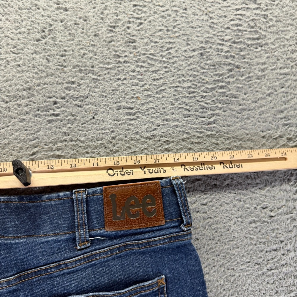 Lee Extreme Motion Jeans Men 36x34 Blue Cotton Denim Straight Slim Faded Stretch - Picture 7 of 10